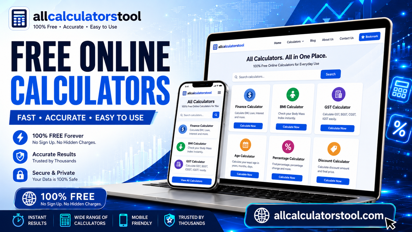 Free Online Calculators for Daily Use – Fast, Accurate & Easy Tools